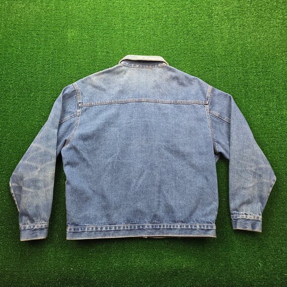 Faded Glory Denim Jacket Womens Large Blue Button Up Vintage Western Cowboy - Picture 12 of 12